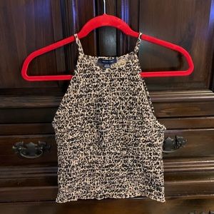 Never worn (tag still on) halter cheetah print top